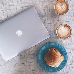 MacBook Air 2014 w/ leather cover & keyboard cover